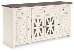 Whether your style is farmhouse fresh, shabby chic or country cottage, youâ€™ll find this TV stand perfectly in tune. Its two-tone finish pairs a trendy textured antiqued white with weathered gray for that much more quaint character. Charming elements inc
