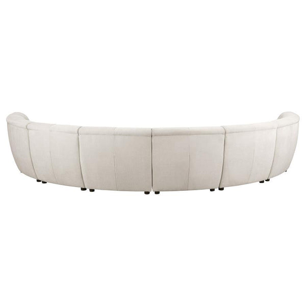 Charlotte - 8 Piece Upholstered Modular Sectional Sofa - Ivory