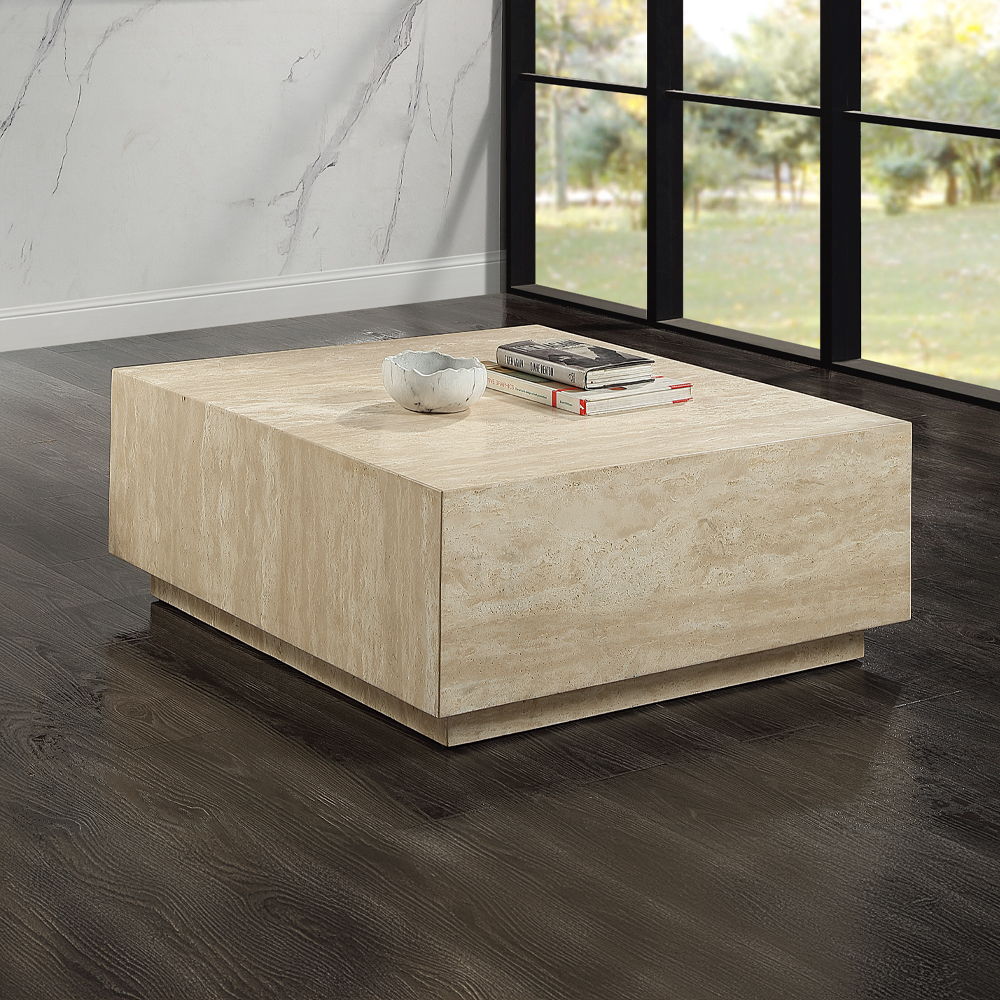 The natural wood grain finish exudes warmth and sophistication, while the clean lines and minimalist design offer a modern aesthetic. Perfect for both functional use and decorative display, this Deon table set seamlessly blends with various interior style