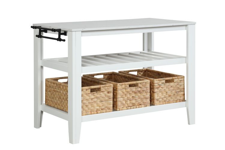 KD, Basket Included(3 pcs), Table Top Thickness: 18mm<br/><br/><b>Product Features</b><ul><li>Case: 1Pc/1Ctn</li><li>Style: Transitional</li><li>Materials: Wood, Artificial Marble, Sea Grass Basket</li></ul><br/>