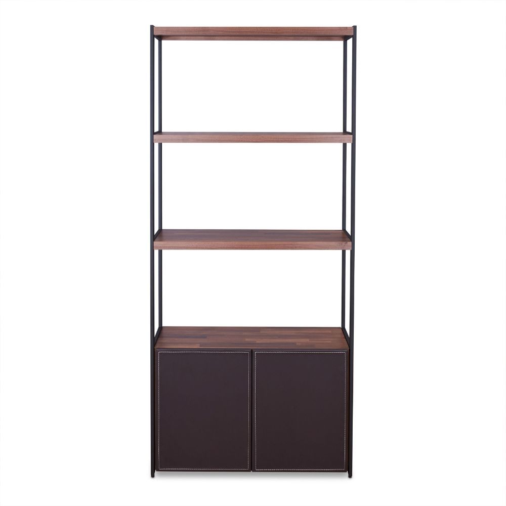 The Sara bookcase versatility and style will blend masterfully in your home. The storage function includes 3 shelves & 2 front doors, offering plenty of space to keep your favorite books or decorative accessories. Carefully constructed from selected wood 