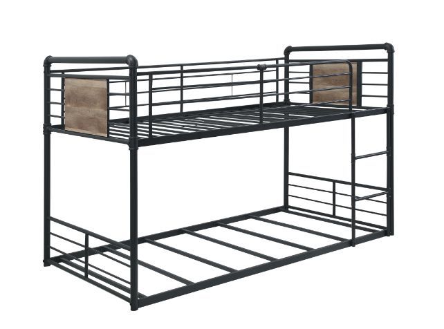 *Number of Slats: 20+7 Distance From Buttom of Top Bunk to Floor: 32-" Recommended Mattress Thickness: 6-" Top 8-" Bottom<br/><br/><b>Product Features</b><ul><li>attress is Not Included, Right Front Facing Ladder</li><li>Case: 1Set/2Ctn</li><li>Finish: An