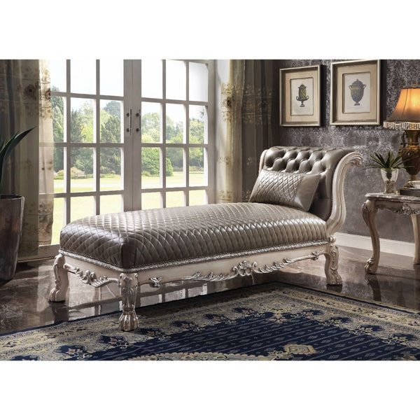 Dresden - Chaise - Vintage Bone White & PU
