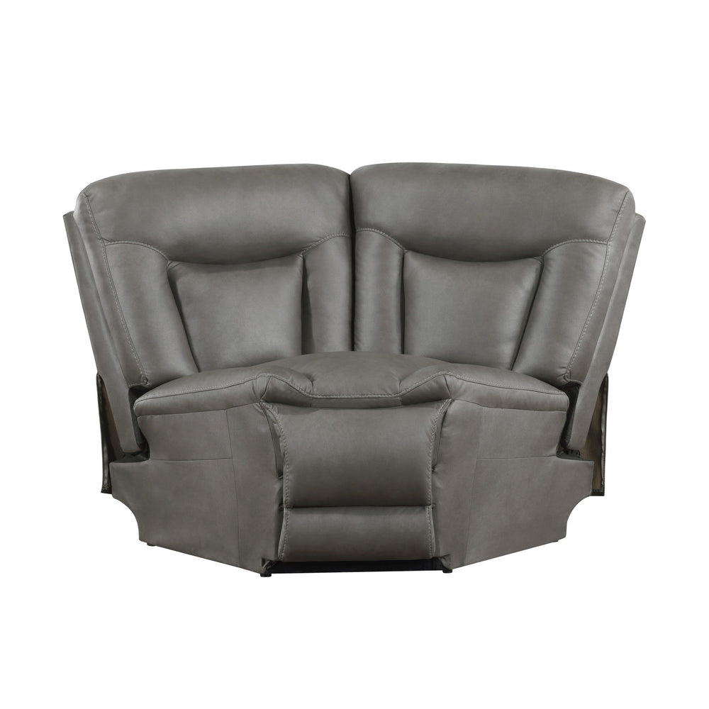 Morello - Wedge - Gray<br/><br/><b>Product Features</b><ul><li>Includes: 1 Wedge</li><li>Material: Upholstered in sumptuously soft 100% polyester fabric in a gray color. The variations in color mimic the look of leather without the higher price tag.</li><