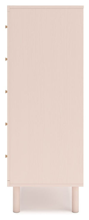 Wistenpine - Blush - Five Drawer Chest