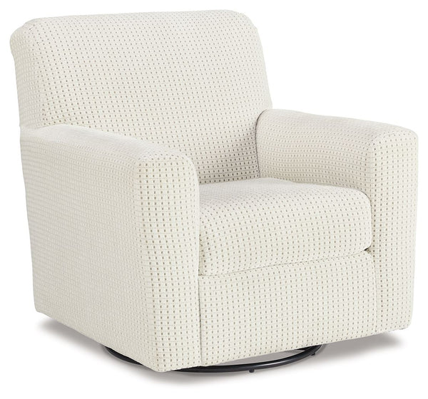 Comfort and class, combined. With its clean lines, open attitude and classic swivel glider design, this accent chair is a great addition to your living room. Along with the 360-degree swivel, it provides an enjoyable sit on a generous seat cushion. The ch