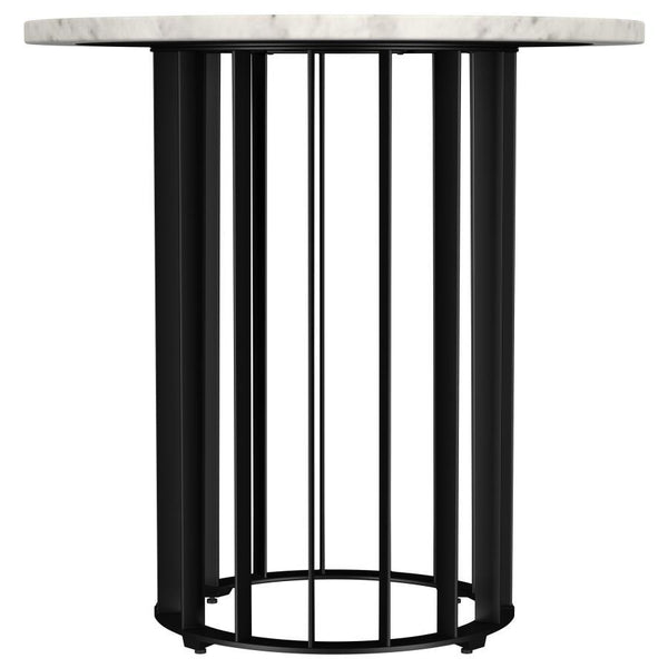  vertical rod design creates an airy and modern look while providing reliable support. Its compact si