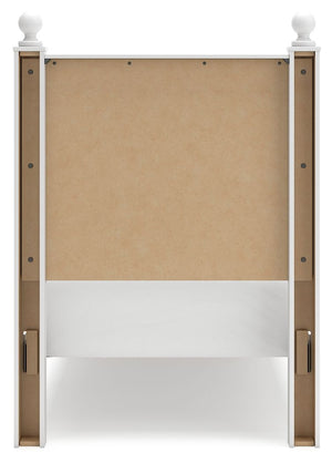Mollviney - White - Twin Panel Storage Bed