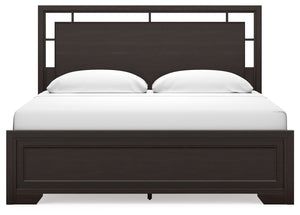 Covetown - Dark Brown - King Panel Bed