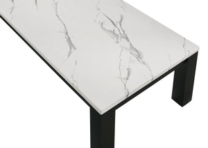 Ivy - 3 Piece Faux Marble White Cocktail Set - White / Black