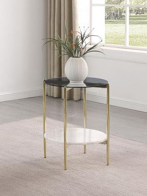  also perfect as a side table. The gold electroplated chrome frame features slim legs and crossing stretchers