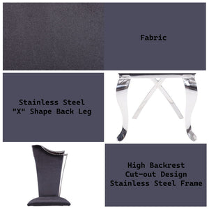 Cyrene - Side Chair (Set of 2) - Fabric & Stainless Steel