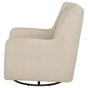 Serra - Boucle Upholstered Swivel Glider Recliner Sandy - Beige