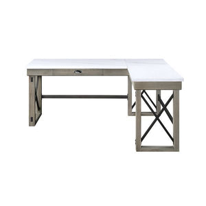 Talmar - Writing Desk - Marble Top & Rustic Oak Finish