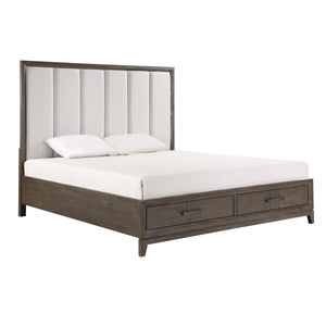 The Landon Storage Platform Bed combines durability, style, and practicality to enhance any modern bedroom. Expertly crafted from solid Pine, high-quality engineered woods, and genuine Mindi wood veneers, this bed is built to last while preserving the nat