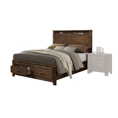 The Merrilee bedroom collection features spacious storage headboard and footboard. The pieces are nicely matched with oak finish coating and antique brass metal hardware, offering a warm and stylish relaxing environment.<br/><br/><b>Product Features</b><u