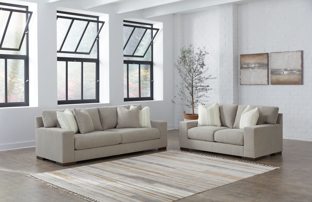 Classic comfort gets a mod twist with this set. Its minimalistic approach and structured silhouette bring a clean-lined design element to your living room. Sink into the positively plush cushions while relaxing solo, or curl up with a glass of wine while 