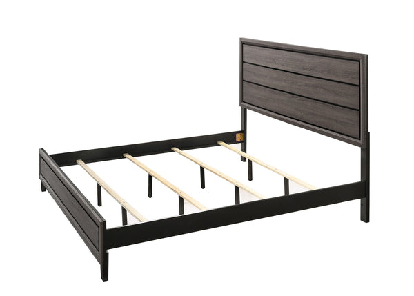 straight lines and subtle details give it a modern edge. The bed features a paneled headboard that makes a statement without overwhel