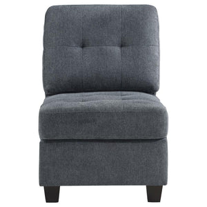  perfect as a standalone piece or as an additional seating option in any room. Upholstered in a sophisticated fabric