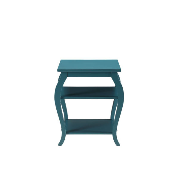  the Becci end table is an unique design in which it can be turned either way. It features two lower shelves for plenty of open storage. And also offered in five colors: Walnut for the tr