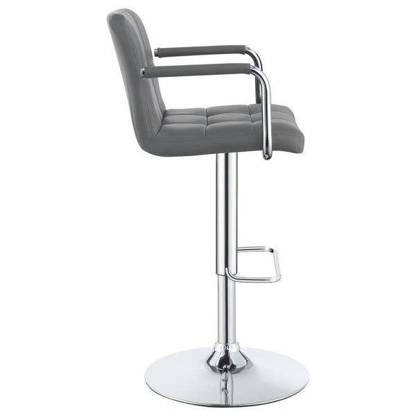 Palomar - Adjustable Height Bar Stool - Gray And Chrome