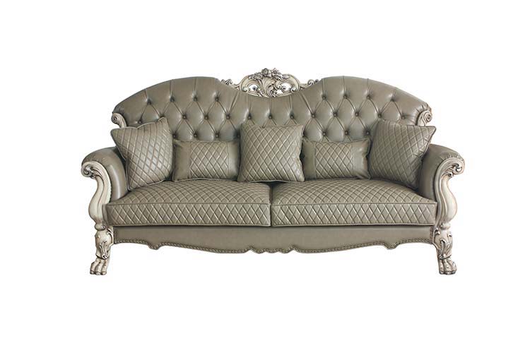 Introduce our new design for the Dresden sofa. Features vintage bone white color with matching occasional table, this sofa collection creates an elegant and traditional design into your living room. Hand-Crafted pieces inspired from the luxurious design o