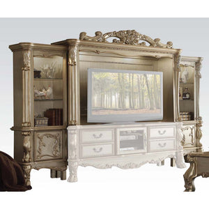 Dresden - Entertainment Center - Gold Patina & Bone