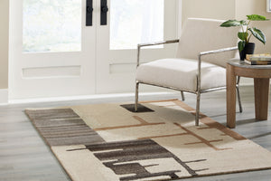Kencher - Beige / Brown - Medium Rug