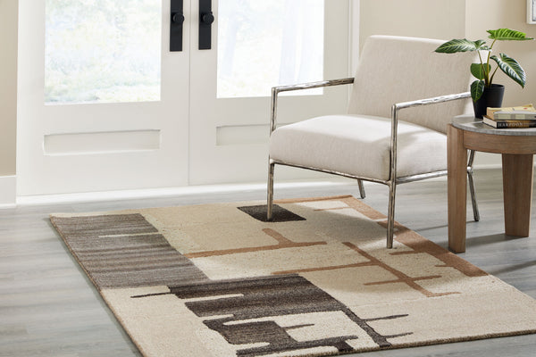 Kencher - Beige / Brown - Medium Rug