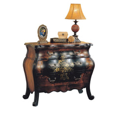 The Roma bombay chest traditional design features hand painted floral design, with two-tone finish. Its three drawers include decorative metal hardware while providing ample storage to your home.<br/><br/><b>Product Features</b><ul><li>Case: 1Pc/1Ctn</li>
