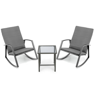 Made of high quality PE rattan and rustproof steel frame  this patio furniture set ensures long-lasting use and requires simple maintenance. Â  Comes with a breathable seat cushion with straps  you can fix or remove it easily. It is worth mentioning that 