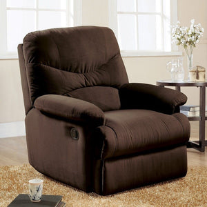 The lovely Arcadia Glider recliner offers comfort, style and value for any home. A smooth microfiber seat cushion provides relaxation from seat to toe with an easy to reach external handle for operating the reclining mechanism.<br/><br/><b>Product Feature