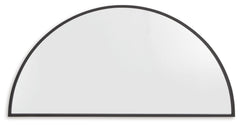 This half-moon mirror showcases a sleek, elegant design that fits perfectly in entryways or above dressers. Its modern aesthetic adds style and a sense of openness wherever it-'s displayed.<br><br><b>Additional Dimensions</b><br><ul><li>Inner mirror: 0-"<
