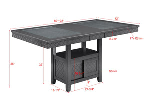 Bankston - Counter Height Dining Table - Zinc