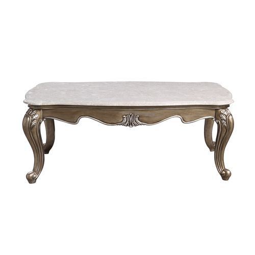 Elozzol - Coffee Table - Marble & Antique Bronze Finish