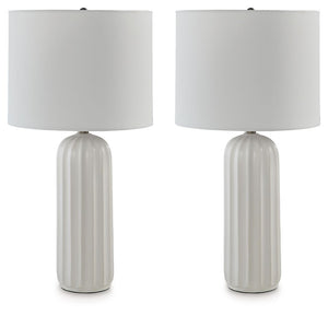 Set the scene for bedtime reads and living room lounging with this table lamp. Simple and unassuming, the all-white look keeps contemporary style top of mind without overwhelming your decor with detail. Itâ€™s chic, crisp and completes your daily routines