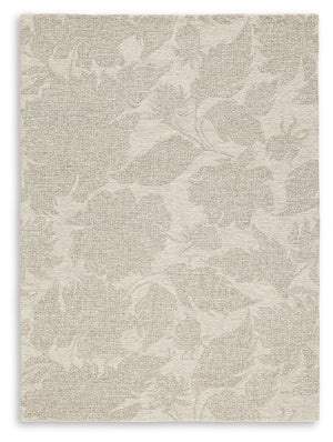 Looking to soften your hardwood or tile floors? This area rug, crafted with an elegant floral pattern and neutral hue, produces just the right look. Hand-tufted with wool, it adds a little extra cushioning under your feet.<br/><br/><b>Product Features</b>