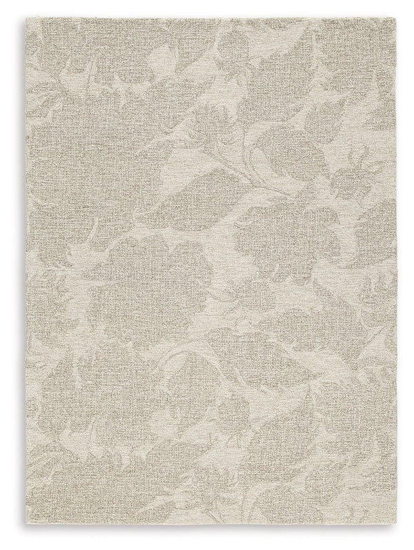 Looking to soften your hardwood or tile floors? This area rug, crafted with an elegant floral pattern and neutral hue, produces just the right look. Hand-tufted with wool, it adds a little extra cushioning under your feet.<br/><br/><b>Product Features</b>