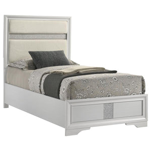 Miranda - Upholstered Twin Panel Bed - White