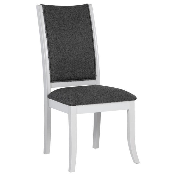  streamlined silhouette. Cushions are padded with foam and covered in dark 