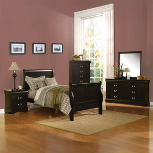 Louis Philippe III - Twin Bed - Black