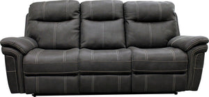  padded arms provide unlimited comfort. with power footrest and power headrest fun