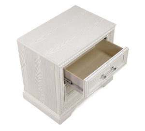  antique white finish that immediately brightens and opens up a room