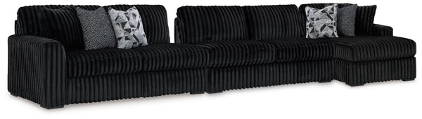 Wrapped in luxuriously soft jumbo corduroy, this sectional with chaise takes cozy and inviting to a higher level. The sumptuous piece is perfect for unwinding after a long day, with exceptionally textured cushions that deliver pure indulgence. Now all you