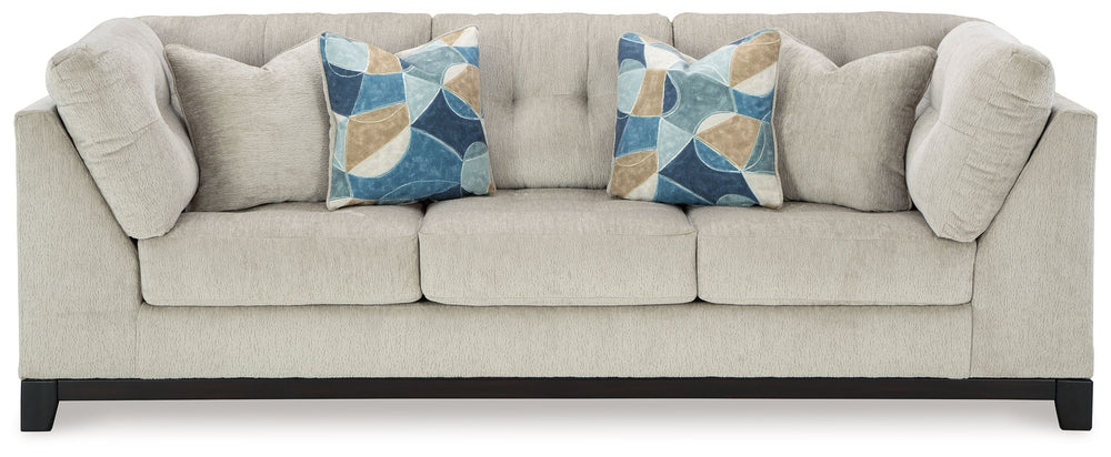 Fresh, on-trend style meets functionality in this sofa. Details like tufted cushions and a wrap-around accent base reflect your urban contemporary tastes while staying versatile as your style changes. And with its soft upholstery, your comfort is kept a p