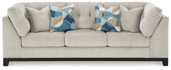  on-trend style meets functionality in this sofa. Details like tufted cushions and a wrap-around accent base reflect your urban contemporary tastes while staying versatile as your style changes. And with its soft upholstery