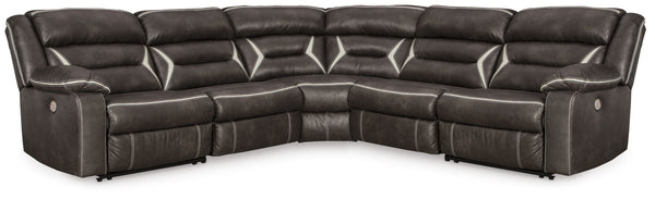 You could play it safe. Or you could choose to stand out in the crowd with this brilliantly styled sectional with power. Ultra cool, ultra contemporary and ultra comfortable, this fashion-forward sectional sports a fabulous faux leather enhanced with cont