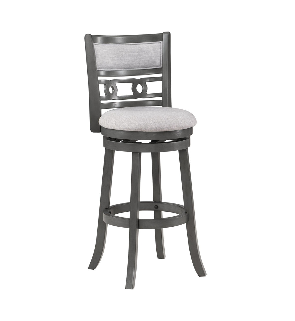 The Gia Wood Swivel Barstool combines expert craftsmanship with everyday comfort, making it an ideal choice for any space. Crafted from durable Mindi and Rubberwood solids and veneers, this barstool offers natural warmth and strength, while its smooth swi