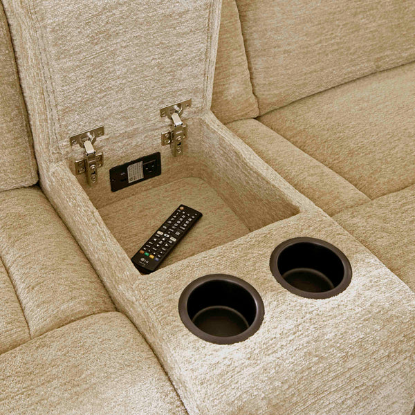 Dalton - 7 Piece Modular Power Reclining Sectional With Power Adjustable Headrests - Lucky Fawn