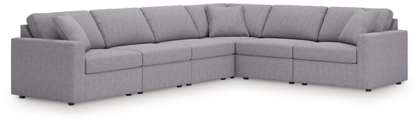 Looking cool and contemporary is great. But when it comes down to it, youâ€™re all about low-maintenance lounging. With the performance fabric on this sectional, cleaning spills is a breeze. And its customizable modular design caters to your ever-changing